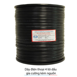 Dây điện thoại 4 lõi có dầu, gia cường, kèm nguồn Taesung