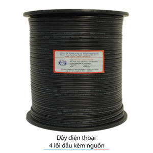 Dây điện thoại 4 lõi có dầu, kèm nguồn Taesung